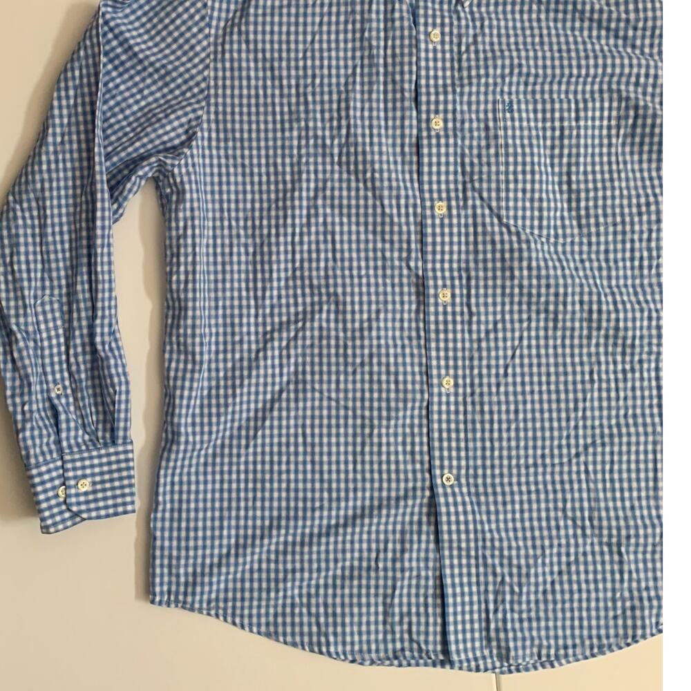 Izod Men's Size L Button Down Long Sleeve Essentials Check Regular Fit Shirt New - Picture 8 of 14
